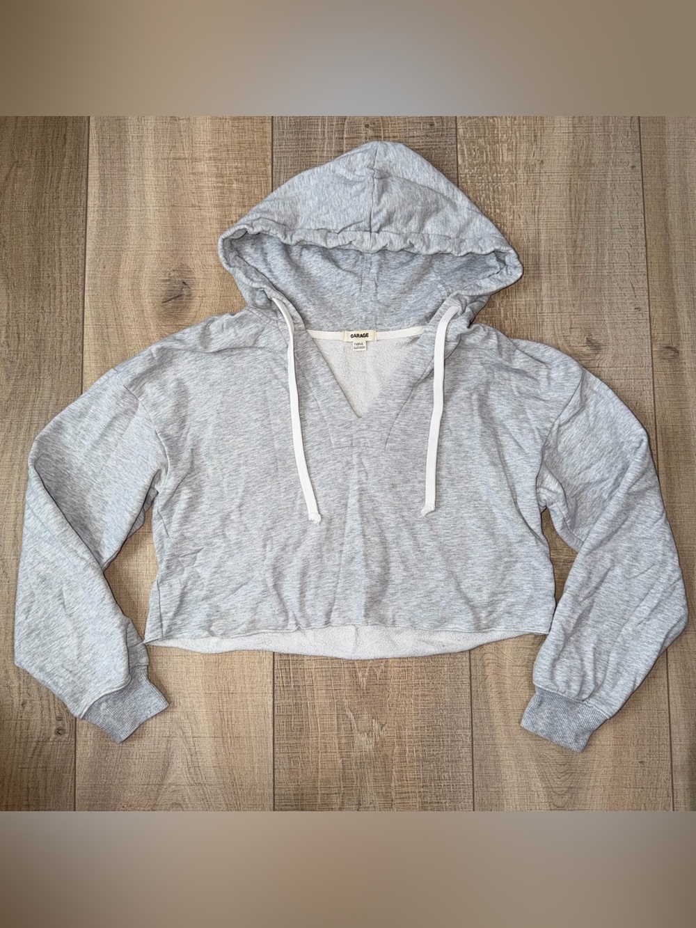 Garage Gray Cropped Hoodie Size XS